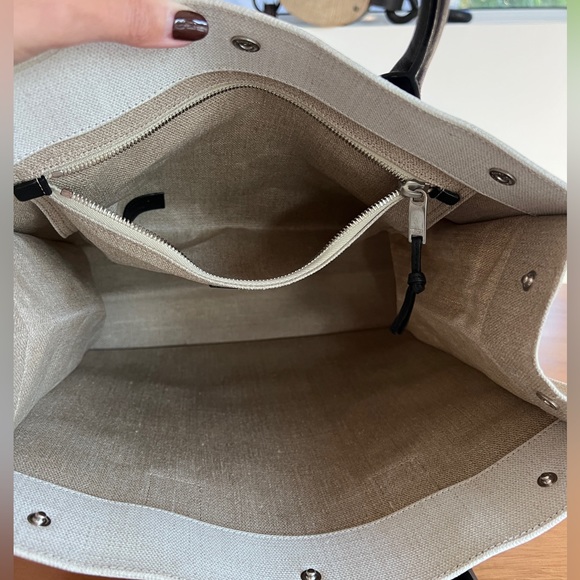 Saint Laurent Rive Gauche Tote in Canvas - Picture 8 of 13